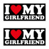 I Love My Girlfriend I Heart My Girlfriend GF Sticker Pack