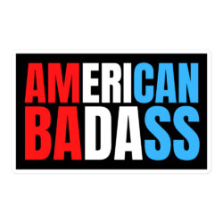 Kid Rock AMERICAN BADASS (Red, White & Blue version) sticker