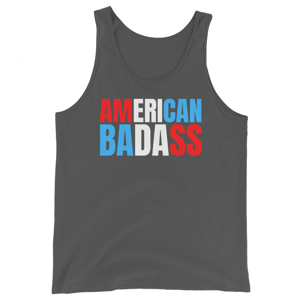 Kid Rock AMERICAN BADASS (Red, White & Blue patriotic version) Tank Top - Image 7