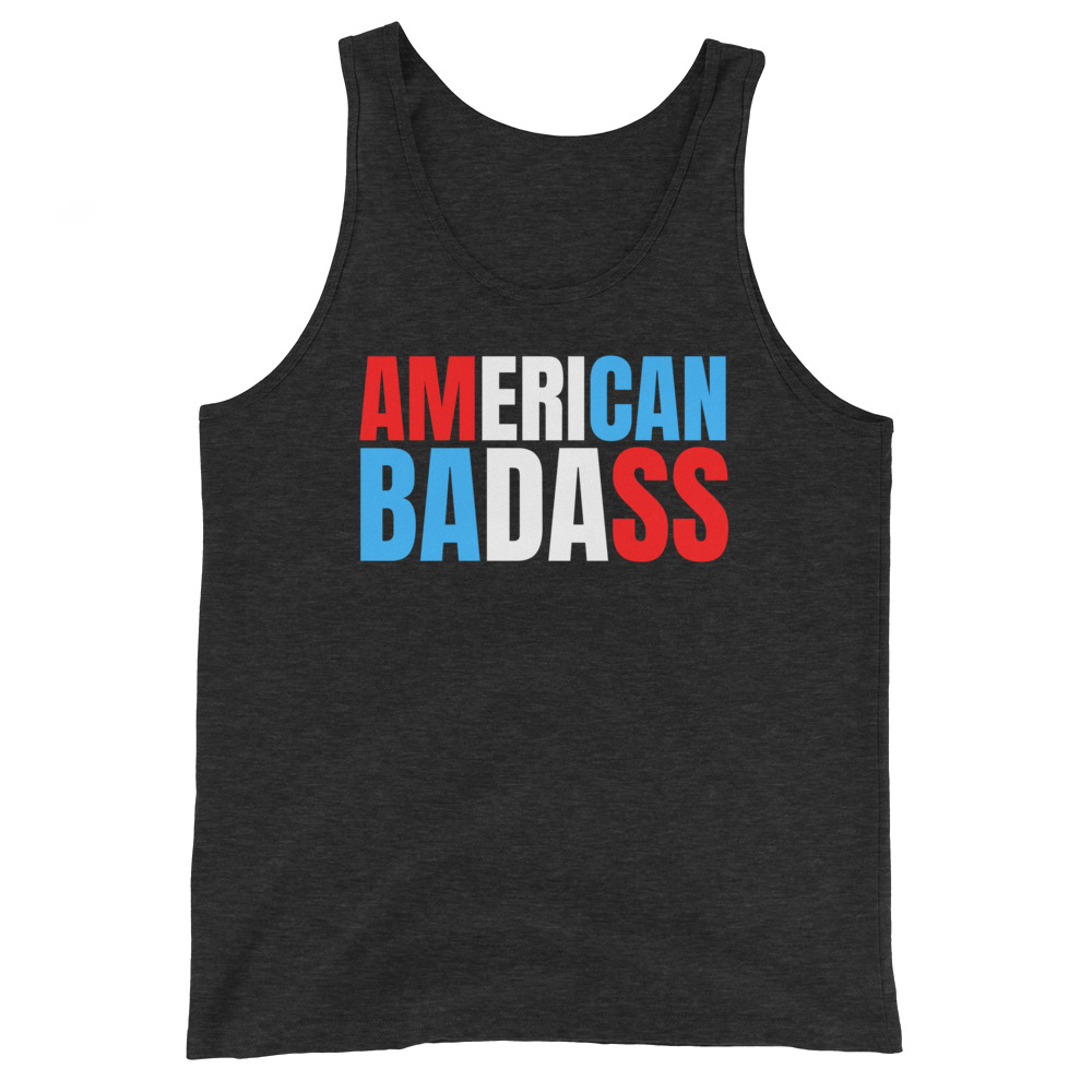 Kid Rock AMERICAN BADASS (Red, White & Blue patriotic version) Tank Top - Image 5