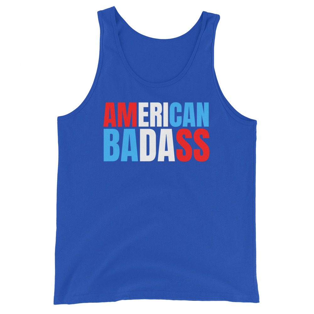 Kid Rock AMERICAN BADASS (Red, White & Blue patriotic version) Tank Top - Image 6