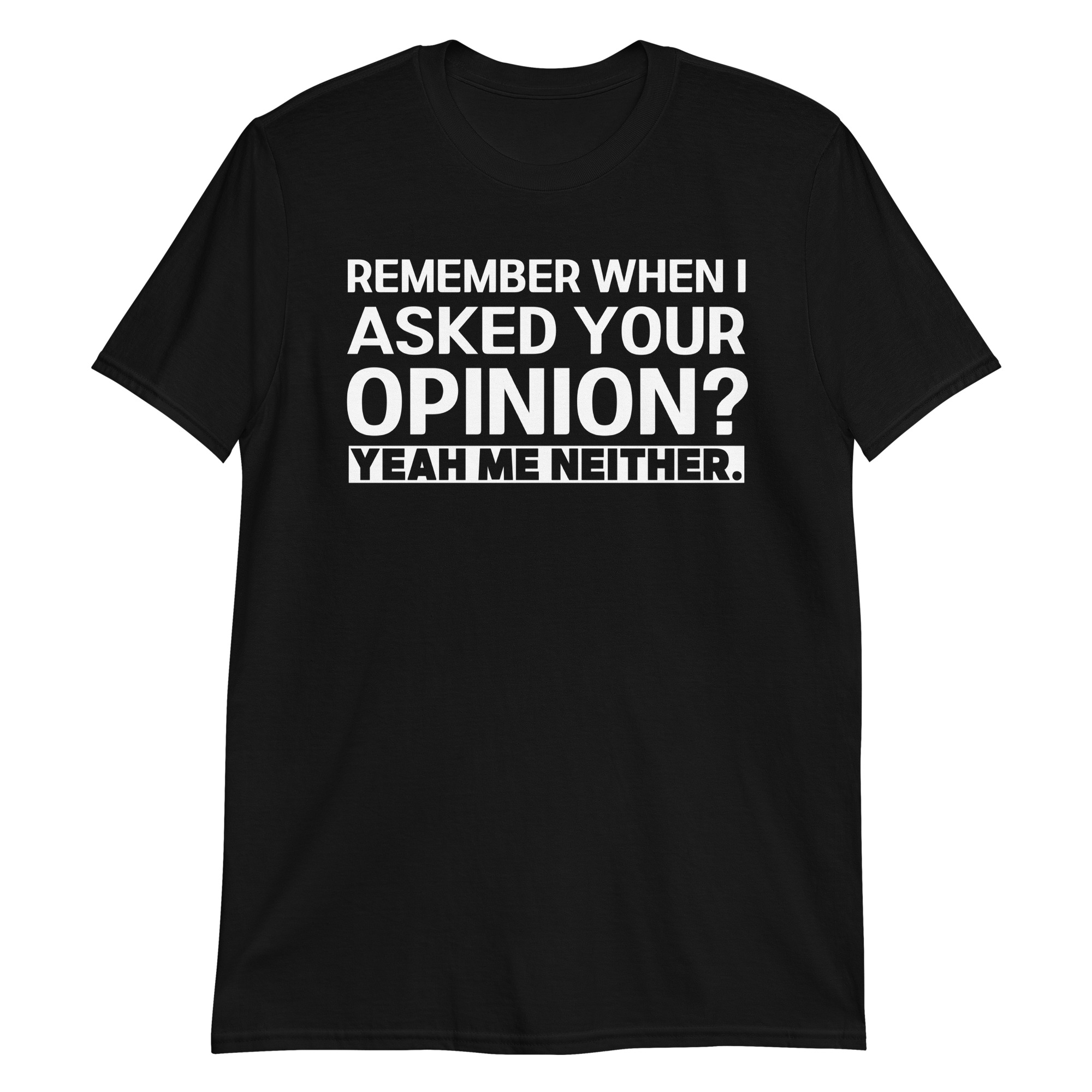 Funny Humor Remember When I Asked Your Opinion Introvert T-Shirt