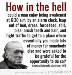 How in the hell Charles Bukowski quote