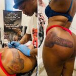 A Giant Cock Tattoo On Her Big Booty