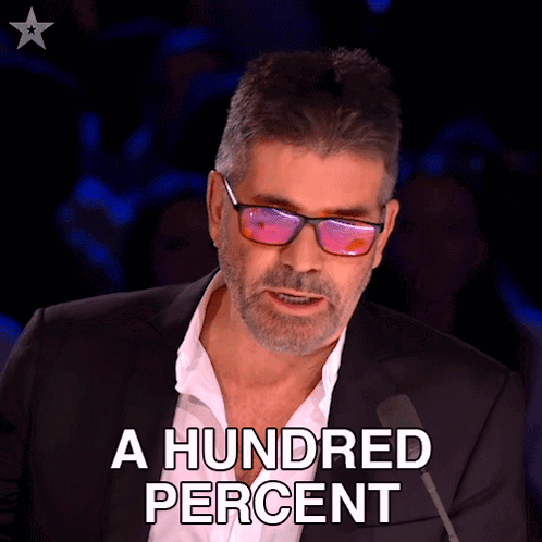 A Hundred Percent Yes Simon Cowell GIF