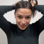 AOC Tying Her Hair for blowjob