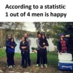 According to a statistic 1 out of 4 men is happy