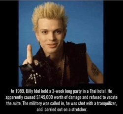 Billy Idol was a real Rock Star