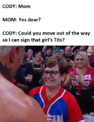 Cody Rhodes Fan's Tits