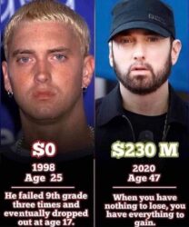 Eminem then and now