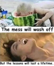 Face Deep or Go Home (watermelon pussy eating meme)