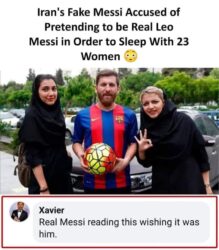 Fake Messi accused of pretending to be real Messi in order to sleep with 23 Women