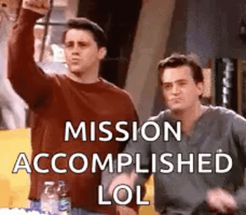 Friends Joey Mission Accomplished GIF