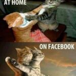 Husband & Wife At Home vs on Facebook