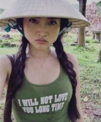 I Will Not Love You Long Time Asian girl t-shirt
