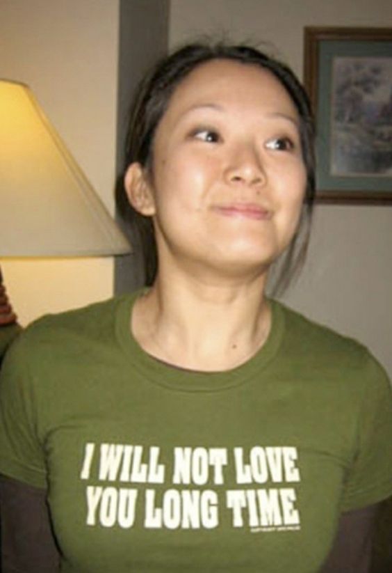I Will Not Love You Long Time Asian girl t-shirt