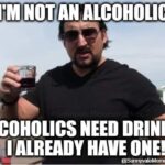 I'm Not An Alcoholic - Alcoholics Need Drinks I Already Have One meme