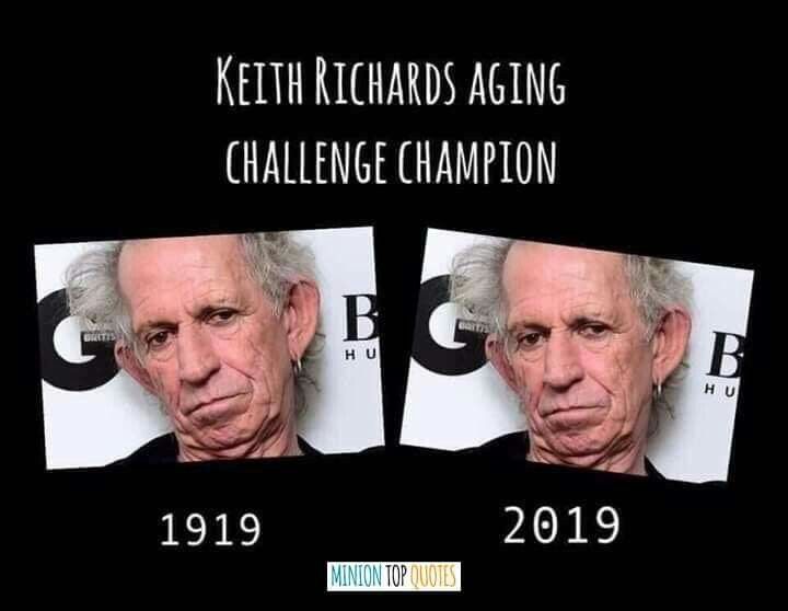 Keith Richards 100 years Aging Challenge