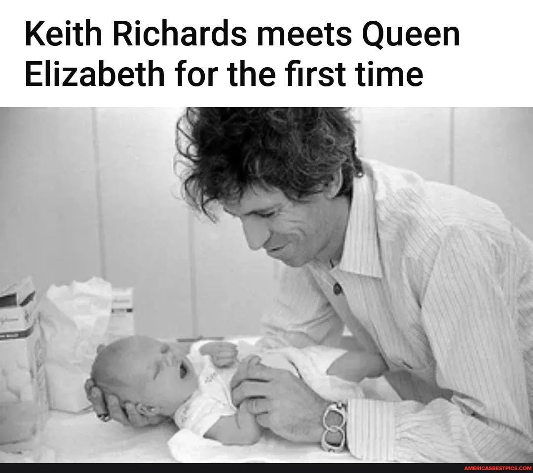 Keith Richards meets Queen Elizabeth for the first time