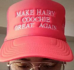 Make Hairy Coochie Great Again hat - red maga parody hat