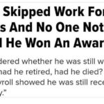Man Skipped Work For 6 Years And No One Noticed Until He Won An Award