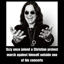 Ozzy Osbourne joined a Christian protest march against himself