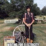 Rare photo of Keith Richards waiting for Electricity to be Discovered