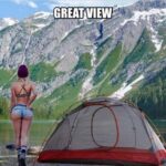 The Mountains of Busch - Great View nice booty very short jeans shorts