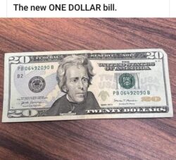 The new ONE DOLLAR bill