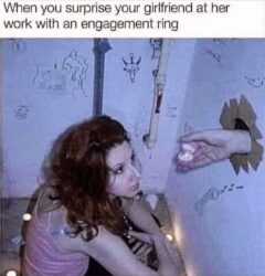 When you surprise your girlfriend at her work with an engagement ring - Glory Hole
