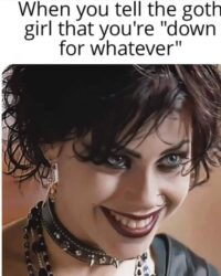 Willing Goth Girl meme