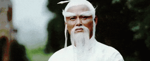 Kung Fu Master in Kill Bill Wise Old Asian Man With Beard GIF