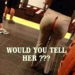 Would You Tell Her - Ripped pants exposing a disgusting butt crack