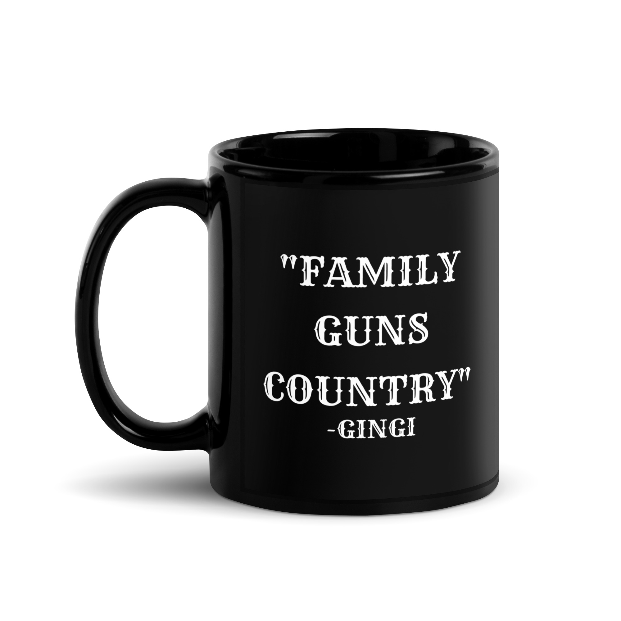 FAMILY GUNS COUNTRY Gingi Black Coffee Mug - Image 2