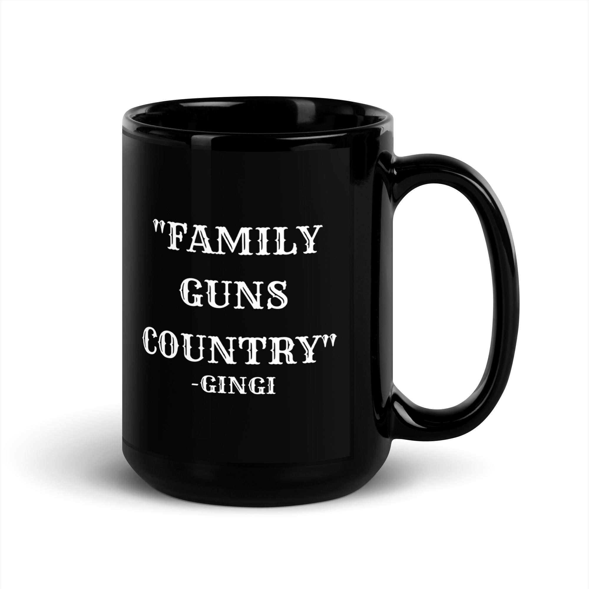 FAMILY GUNS COUNTRY Gingi Black Coffee Mug - Image 5