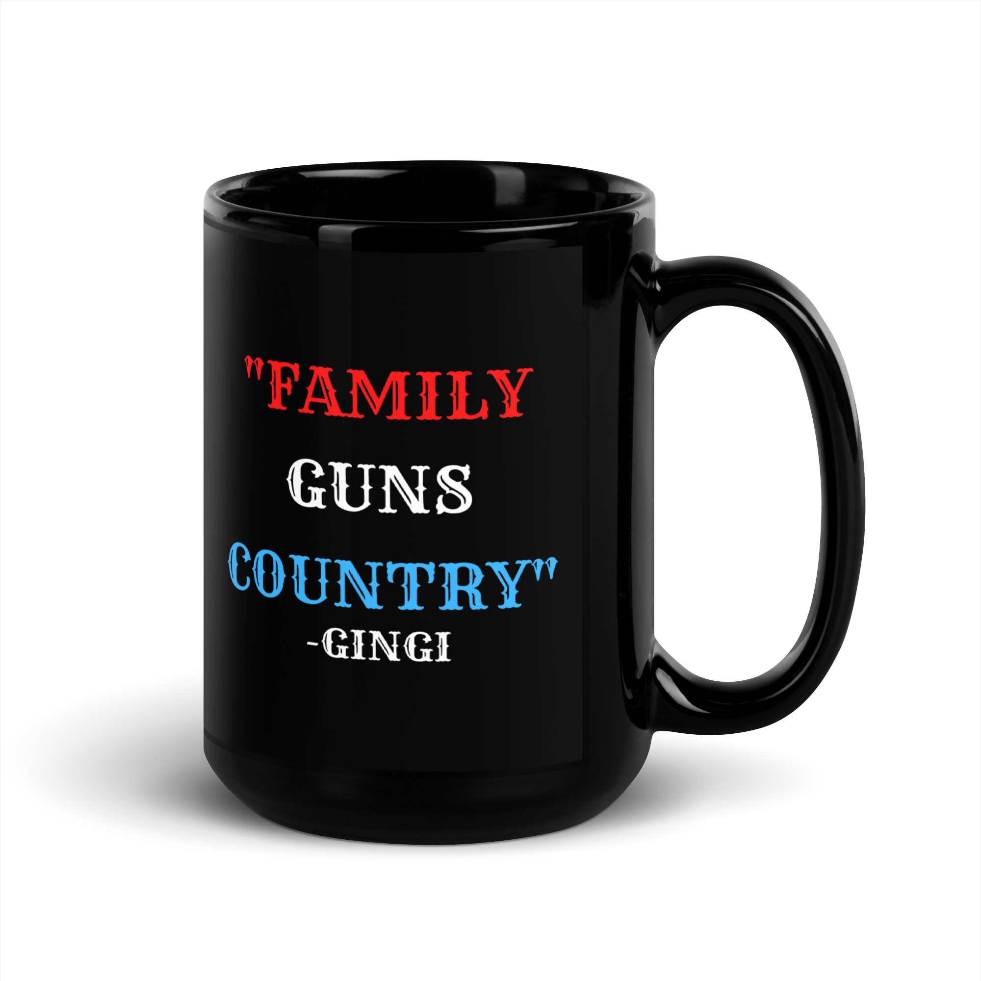 FAMILY GUNS COUNTRY (red white and blue) Gingi Coffee Mug - Image 5