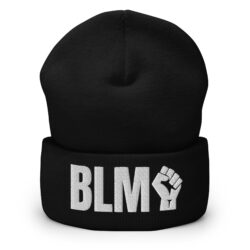 BLM Black Lives Matter Raised Fist Embroidered Beanie