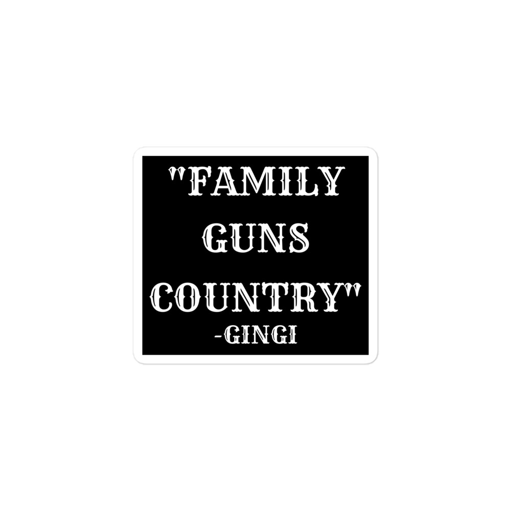 FAMILY GUNS COUNTRY Gingi Sticker - Image 2