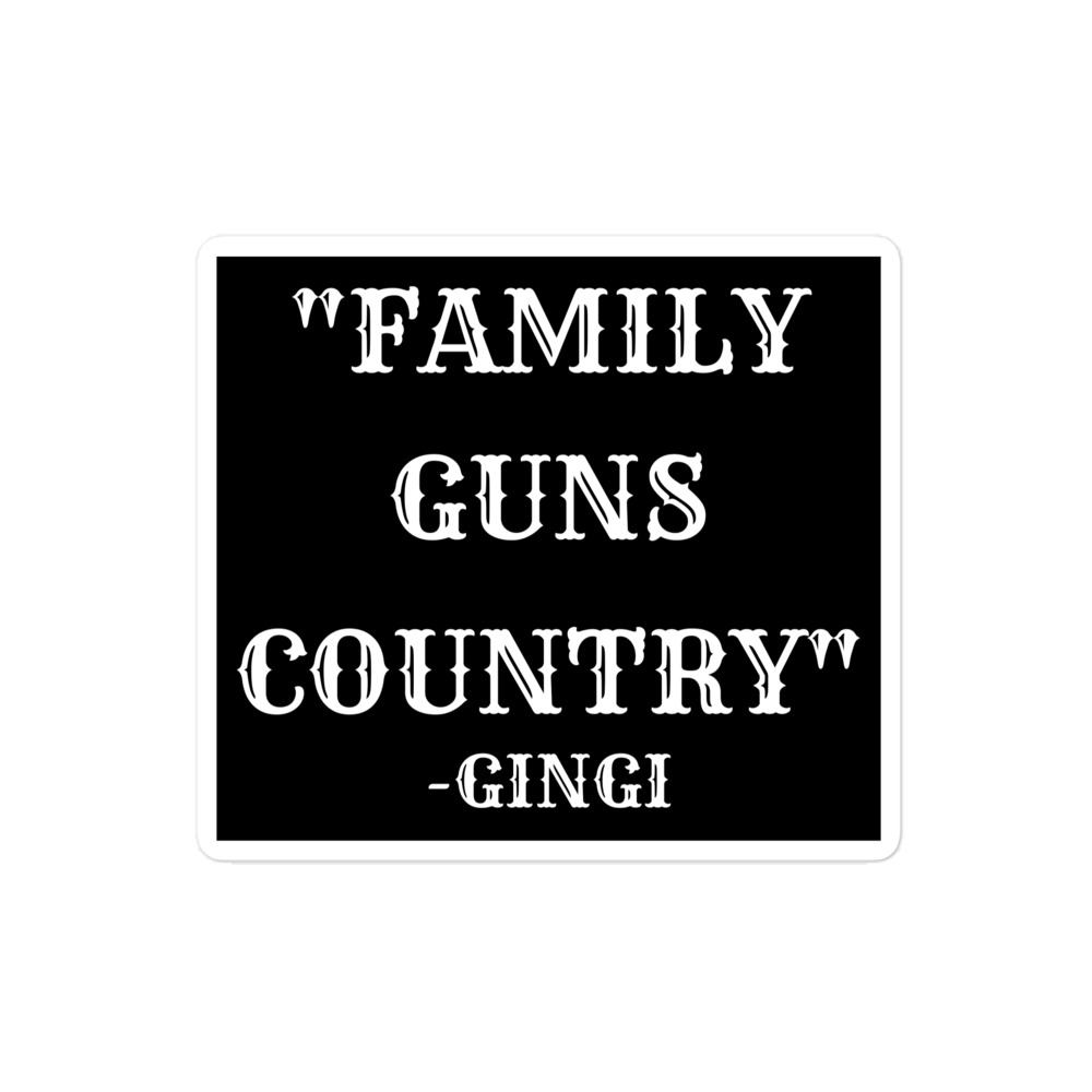 FAMILY GUNS COUNTRY Gingi Sticker - Image 3