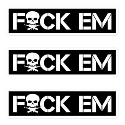 FuCK EM (Skull Cross Machine Guns) Sticker Pack