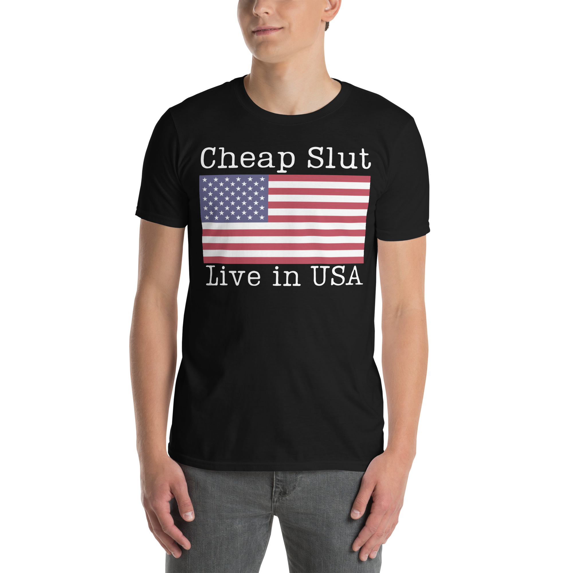 Cheap Slut Live in USA T-Shirt - Image 3