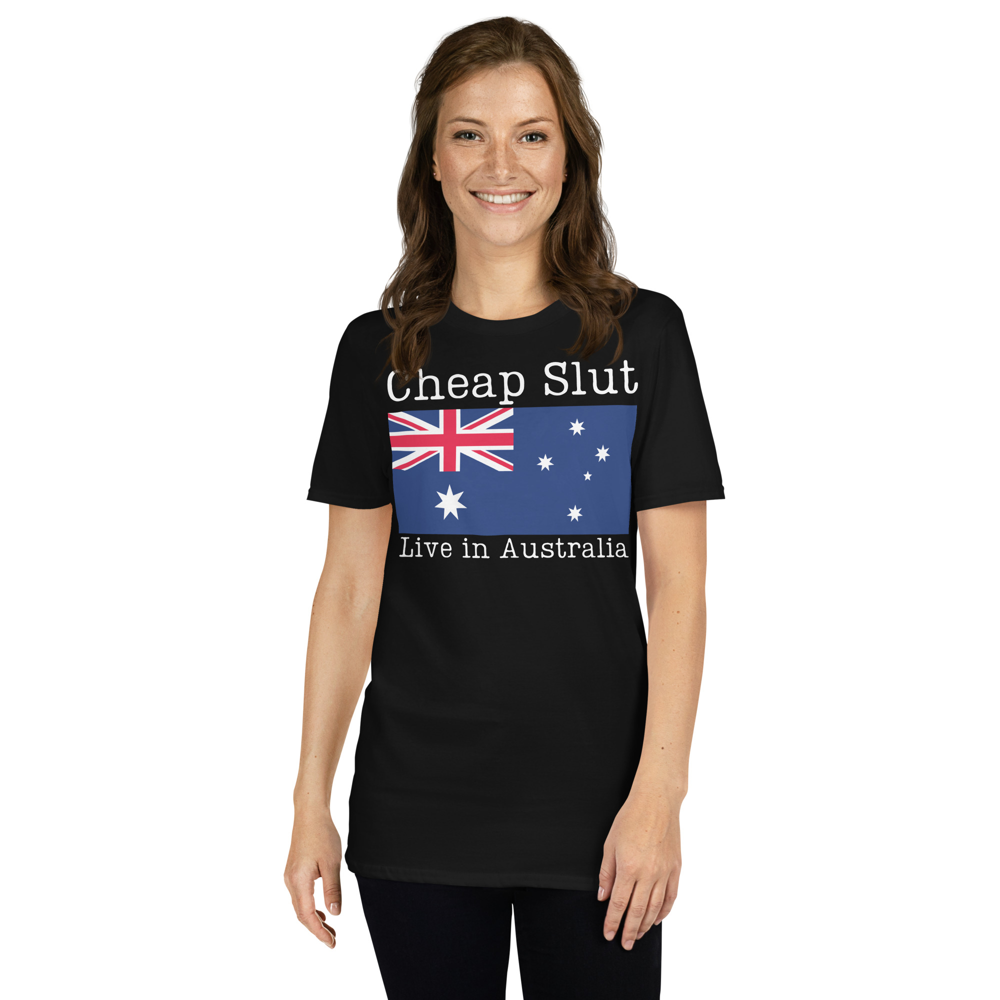 Cheap Slut Live in Australia T-Shirt - Image 3