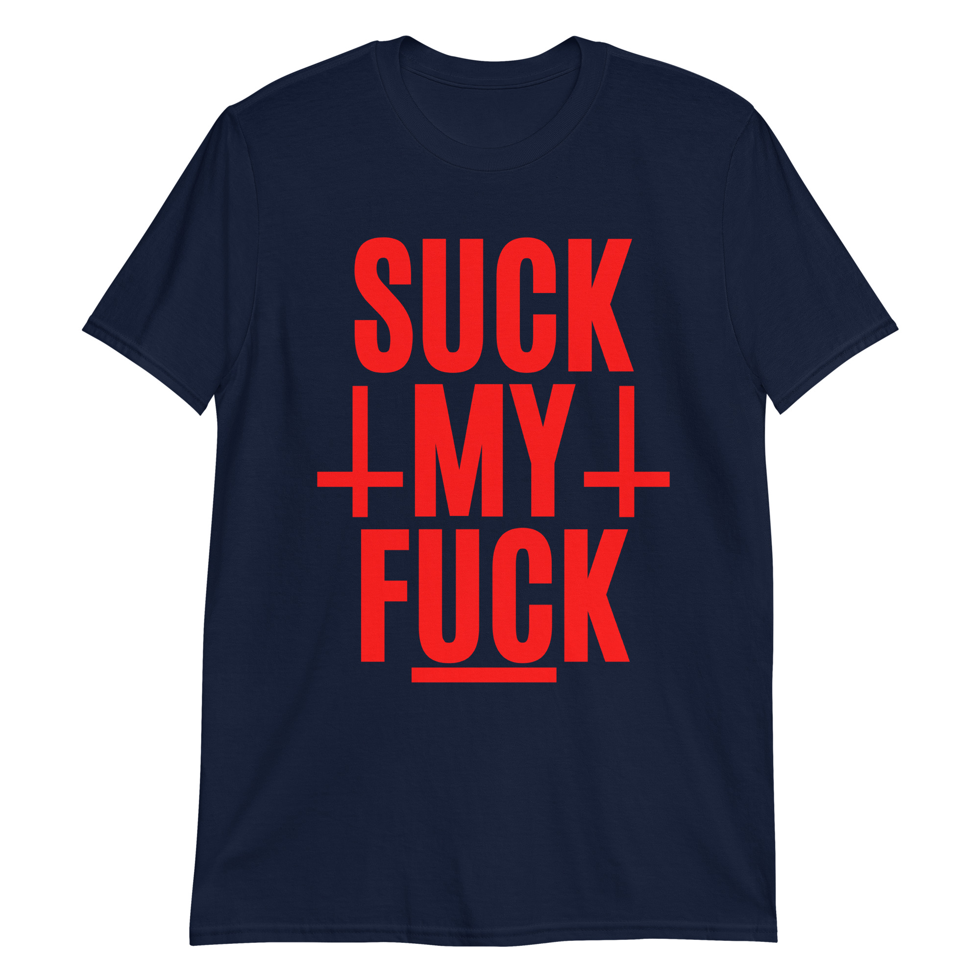 Suck My Fuck - Reverse Crosses in Red T-Shirt - Image 3