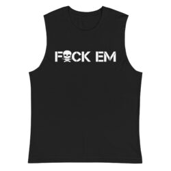 FuCK EM | Skull Cross Machine Guns Muscle Shirt