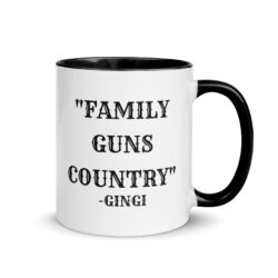 FAMILY GUNS COUNTRY Gingi (in black letters) Mug with Color Inside