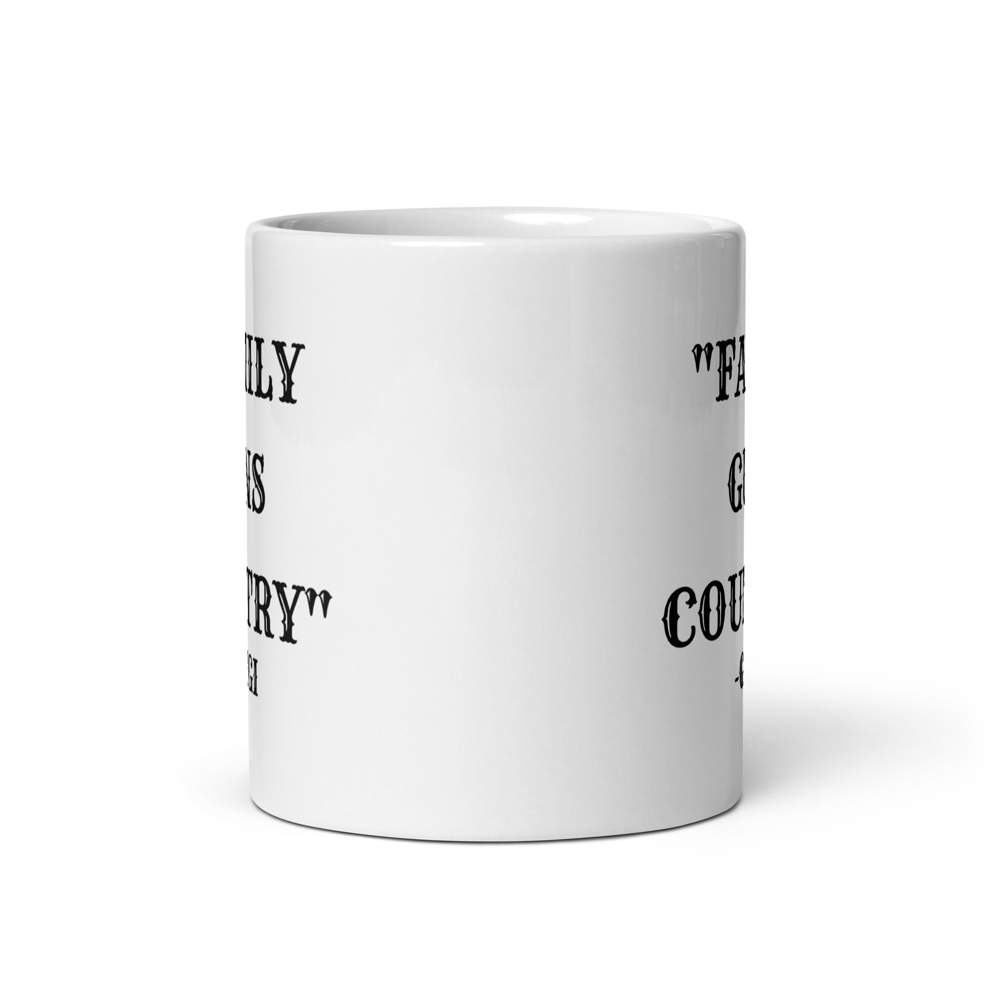 'Family Guns Country' Gingi (in black letters) mug - Image 3