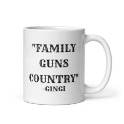 'Family Guns Country' Gingi (in black letters) mug
