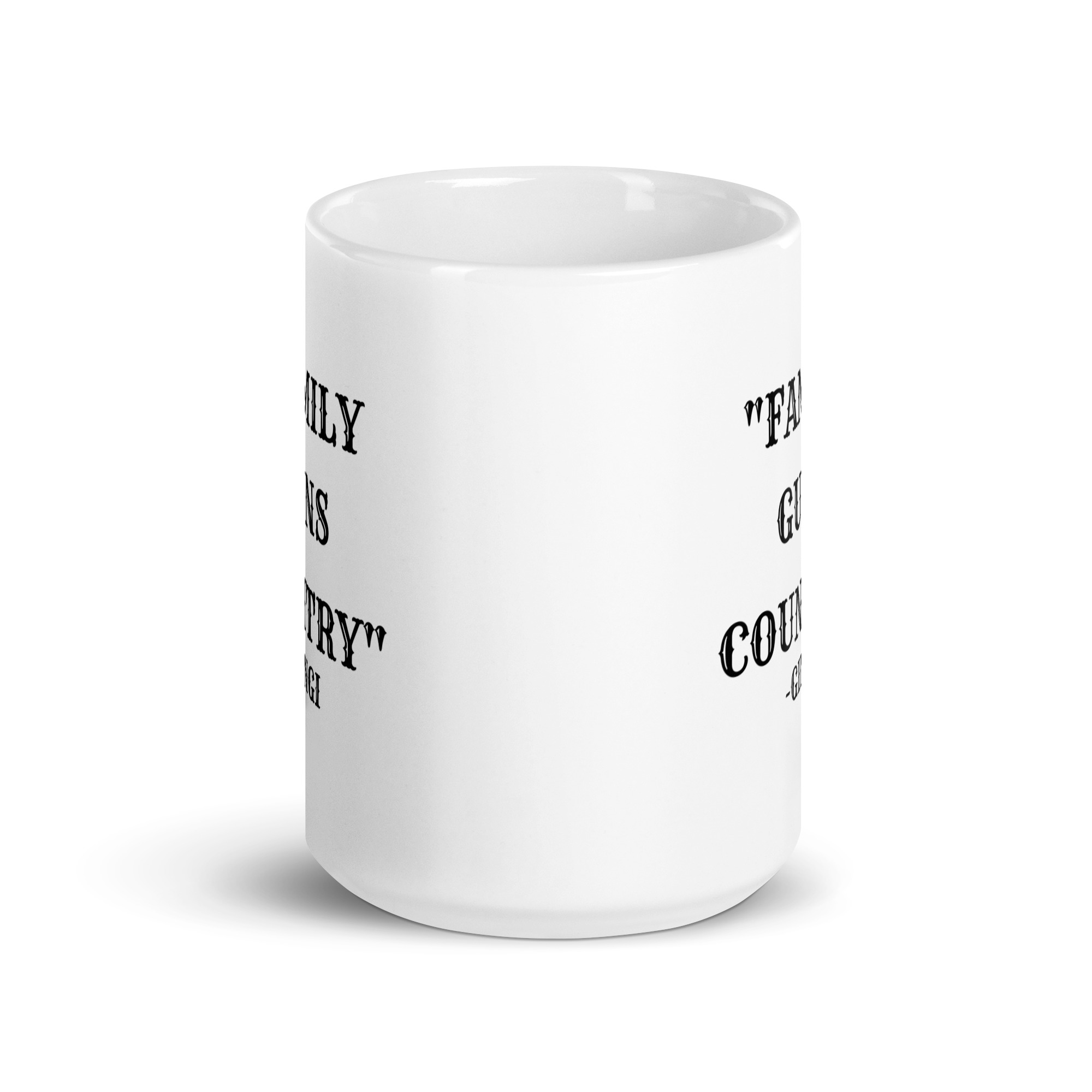 'Family Guns Country' Gingi (in black letters) mug - Image 6