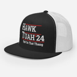 Alternative view of HAWK TUAH Flat Brim Trucker Hat (Embroidered)