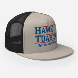 Alternative view of HAWK TUAH Flat Brim Trucker Cap (Embroidered)